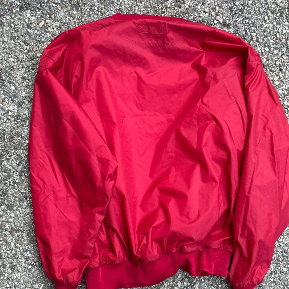 Sport-Tek Port Authority Amarillo Corvette Club Red V-Neck Windshirt Vintage M